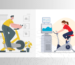 SPORTEX dviratis treniruoklis cardio